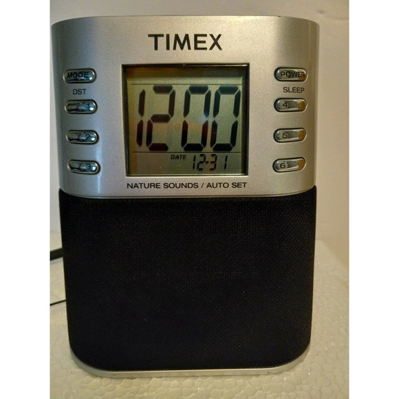 Timex Wall Decor Alarm Clock Radio W Preset Nature Sounds Timex